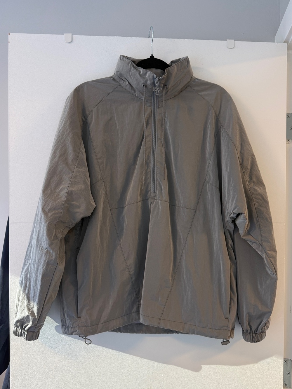 Tna Oversized Grey Nylon Anorak Jacket Size S